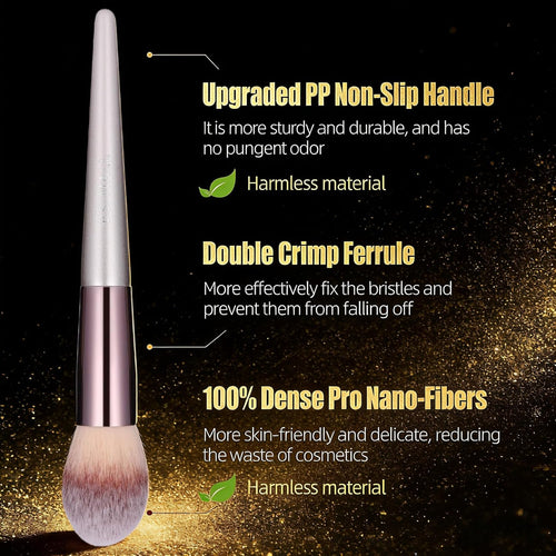 Makeup Brush Set 18 Pcs Premium Synthetic Foundation Powder Concealers Eye Shadows Blush Makeup Brushes with Black Case